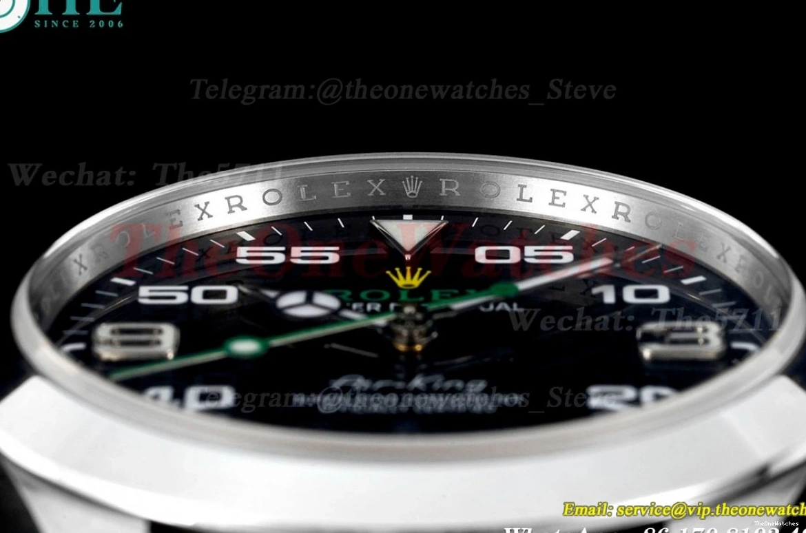 SS Clean Airking 40mm 126900 SS Black SH3230 Num 0520